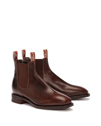 Bottines chelsea en cuir marron foncé R.M. Williams