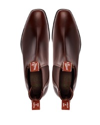 Bottines chelsea en cuir marron foncé R.M. Williams