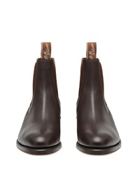 Bottines chelsea en cuir marron foncé R.M. Williams