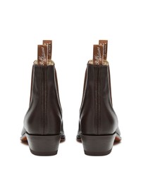 Bottines chelsea en cuir marron foncé R.M. Williams