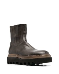 Bottines chelsea en cuir marron foncé Eleventy