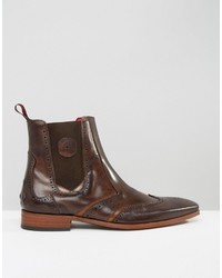 Bottines chelsea en cuir marron foncé Jeffery West