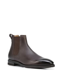 Bottines chelsea en cuir marron foncé Bally