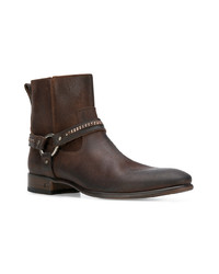 Bottines chelsea en cuir marron foncé John Varvatos