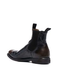 Bottines chelsea en cuir marron foncé Officine Creative