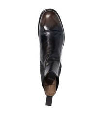 Bottines chelsea en cuir marron foncé Officine Creative