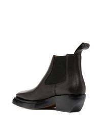 Bottines chelsea en cuir marron foncé Bottega Veneta