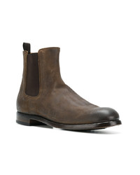 Bottines chelsea en cuir marron foncé Officine Creative