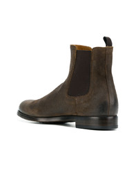 Bottines chelsea en cuir marron foncé Officine Creative