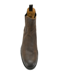 Bottines chelsea en cuir marron foncé Officine Creative