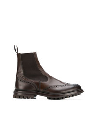 Bottines chelsea en cuir marron foncé Trickers