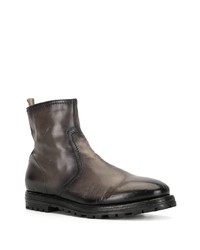 Bottines chelsea en cuir marron foncé Officine Creative