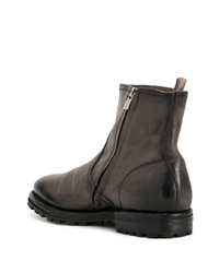 Bottines chelsea en cuir marron foncé Officine Creative