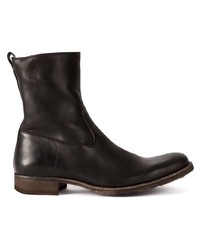 Bottines chelsea en cuir marron foncé Officine Creative