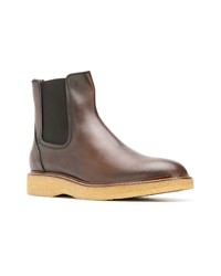 Bottines chelsea en cuir marron Tod's