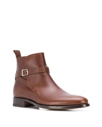 Bottines chelsea en cuir marron Scarosso