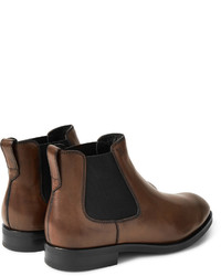 Bottines chelsea en cuir marron Tod's