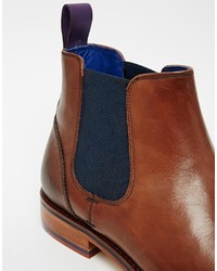 Bottines chelsea en cuir marron Ted Baker