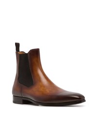 Bottines chelsea en cuir marron Magnanni