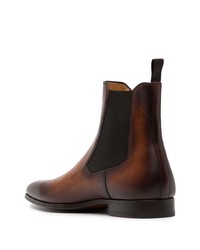 Bottines chelsea en cuir marron Magnanni