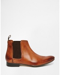 Bottines chelsea en cuir marron Frank Wright