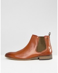 Bottines chelsea en cuir marron Base London