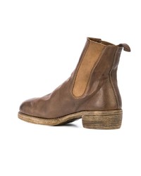 Bottines chelsea en cuir marron Guidi