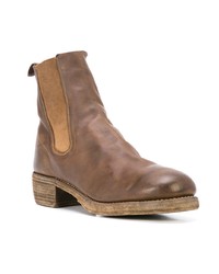 Bottines chelsea en cuir marron Guidi