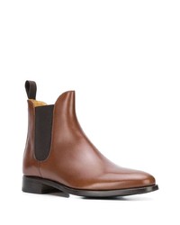 Bottines chelsea en cuir marron Scarosso