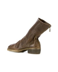 Bottines chelsea en cuir marron Guidi