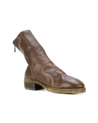 Bottines chelsea en cuir marron Guidi