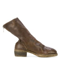 Bottines chelsea en cuir marron Guidi