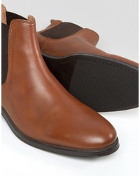 Bottines chelsea en cuir marron Selected