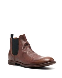 Bottines chelsea en cuir marron Officine Creative