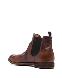 Bottines chelsea en cuir marron Officine Creative