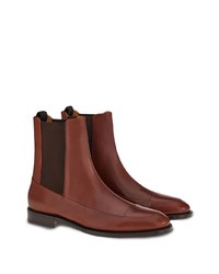 Bottines chelsea en cuir marron Ferragamo