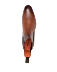 Bottines chelsea en cuir marron Santoni