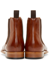 Bottines chelsea en cuir marron Paul Smith