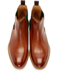 Bottines chelsea en cuir marron Paul Smith