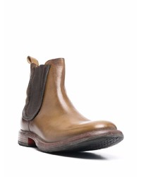 Bottines chelsea en cuir marron Moma