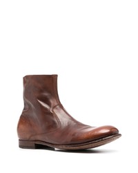 Bottines chelsea en cuir marron Officine Creative