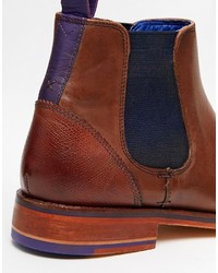 Bottines chelsea en cuir marron Ted Baker