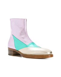 Bottines chelsea en cuir multicolores Walter Van Beirendonck