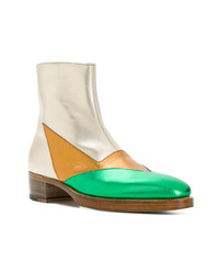 Bottines chelsea en cuir multicolores Walter Van Beirendonck