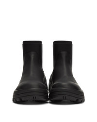 Bottines chelsea en cuir noir et argenté 1017 Alyx 9Sm