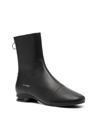 Bottines chelsea en cuir noires Raf Simons