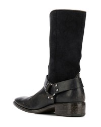 Bottines chelsea en cuir noires Premiata