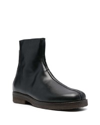 Bottines chelsea en cuir noires Lemaire