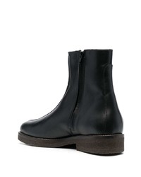 Bottines chelsea en cuir noires Lemaire