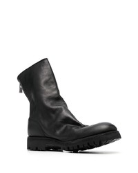 Bottines chelsea en cuir noires Guidi